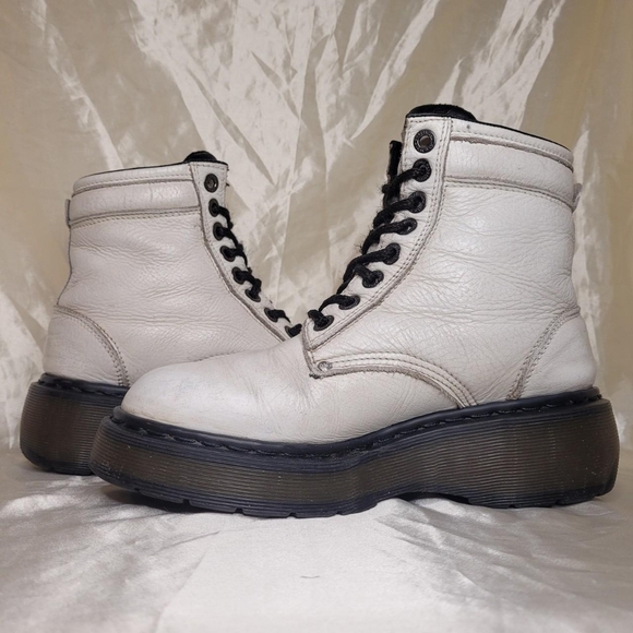 Dr. Martens vintage 90s era 8459/97 white leather platform boots - Picture 4 of 8